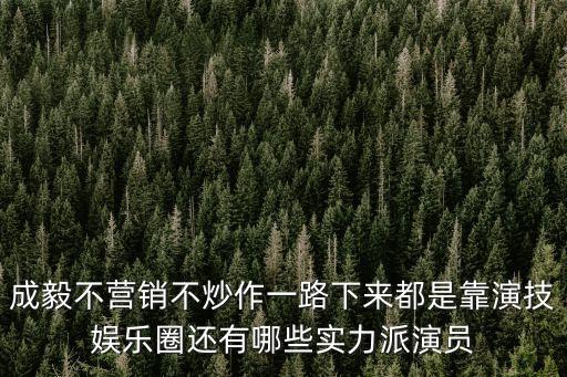 實力派演員，實力派演員都有誰