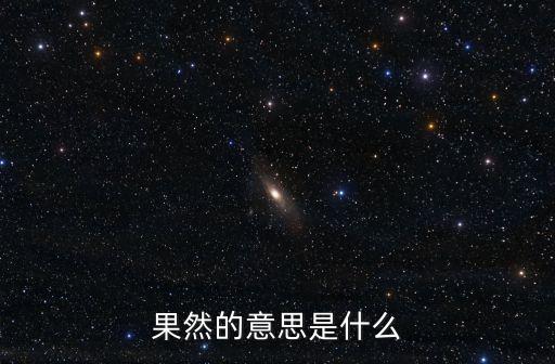 果然的意思是什么，果然的意思是什么