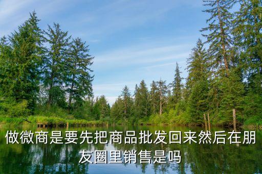 做微商是要先把商品批發(fā)回來然后在朋友圈里銷售是嗎