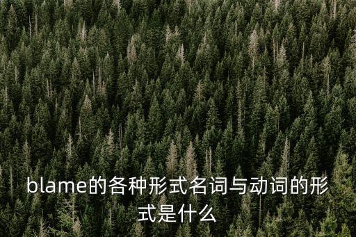 blamed，blamed是什么意思