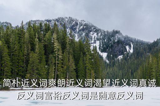 簡樸近義詞，簡樸的近義詞