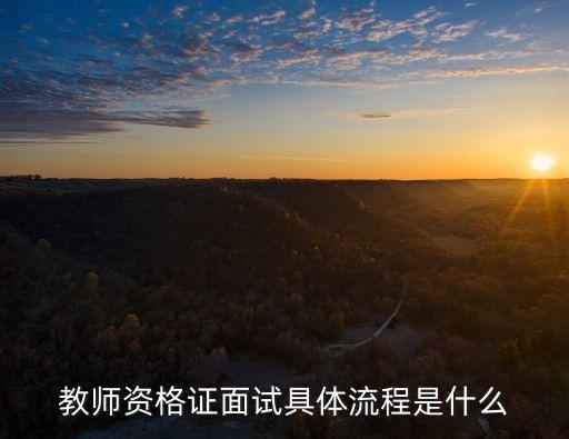 教師資格證面試具體流程是什么