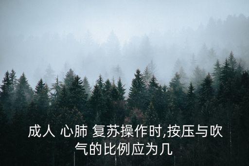  成人 心肺 復蘇操作時,按壓與吹氣的比例應為幾