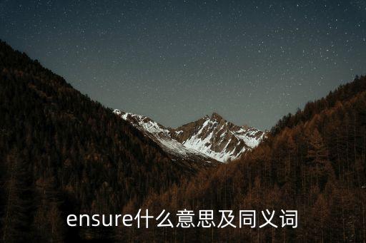ensure什么意思及同義詞