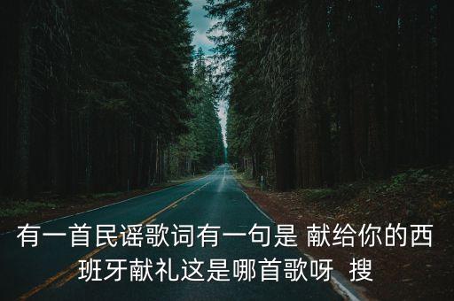 有一首民謠歌詞有一句是 獻(xiàn)給你的西班牙獻(xiàn)禮這是哪首歌呀  搜