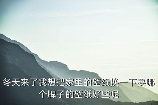 冬天來(lái)了我想把家里的壁紙換一下要哪個(gè)牌子的壁紙好些呢