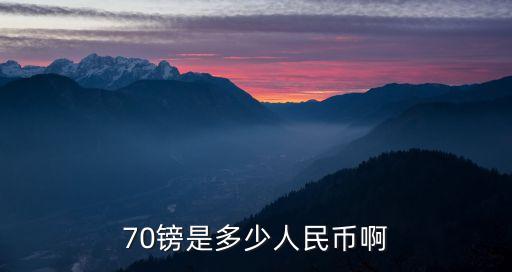 70鎊是多少人民幣啊