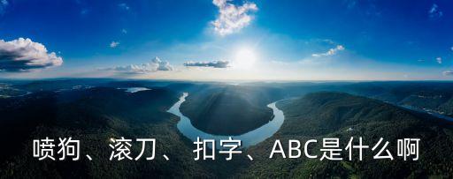 噴狗、滾刀、 扣字、ABC是什么啊