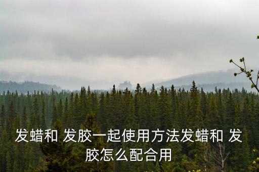 發(fā)蠟和 發(fā)膠一起使用方法發(fā)蠟和 發(fā)膠怎么配合用