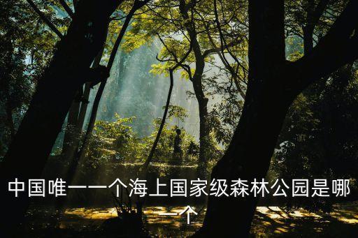中國(guó)唯一一個(gè)海上國(guó)家級(jí)森林公園是哪一個(gè)
