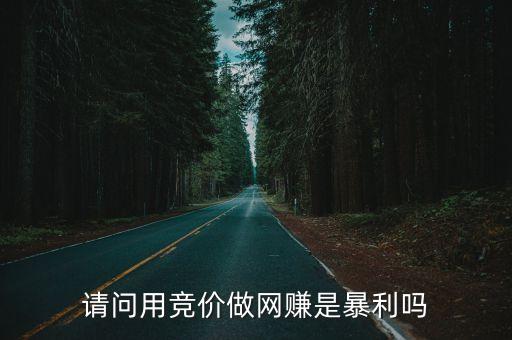 請問用競價做網(wǎng)賺是暴利嗎