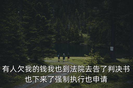 有人欠我的錢我也到法院去告了判決書也下來了強制執行也申請