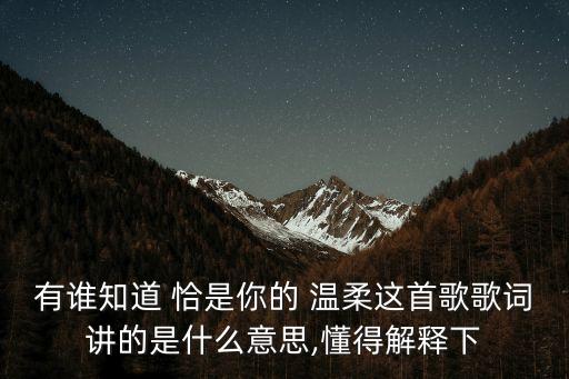 恰是你的溫柔,海風再起來只為了海浪的手
