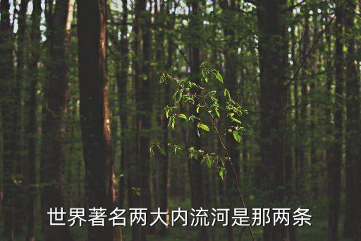 噴赤河，世界著名兩大內流河是那兩條