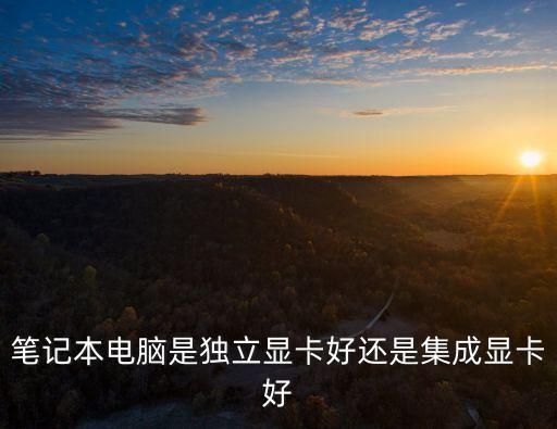 筆記本電腦是獨立顯卡好還是集成顯卡好