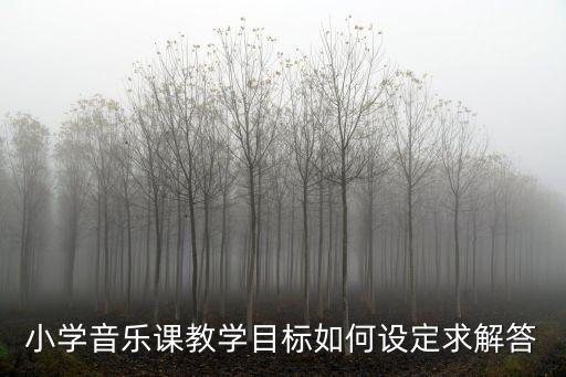 小學音樂課教學目標如何設定求解答