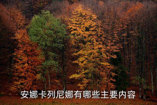 安娜卡列尼娜有哪些主要內(nèi)容