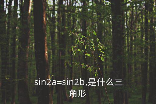  sin2a=sin2b,是什么三角形