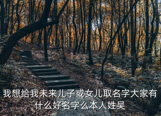 吳靜妍，我想給我未來(lái)兒子或女兒取名字大家有什么好名字么本人姓吳