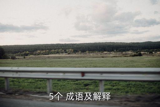 5個 成語及解釋