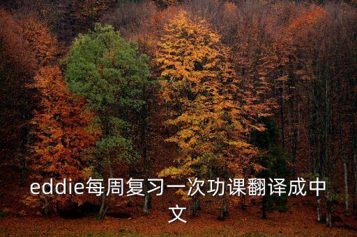 eddie每周復習一次功課翻譯成中文