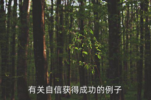 因自信而成功的名人事例，因為自信而使人成功的例子