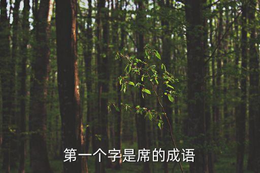 席成語，第一個(gè)字是席的成語