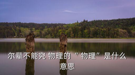 物理是什么意思,孩子學不了科學物理發音是物理