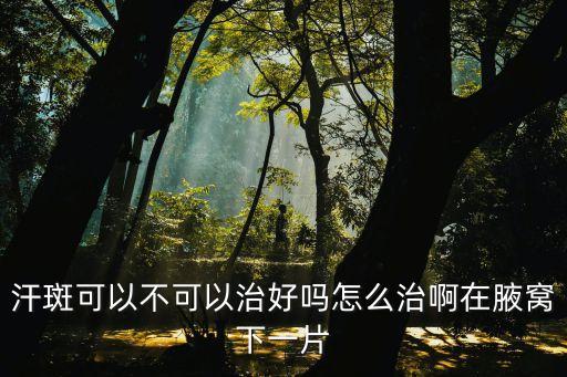 汗斑癬圖片，汗斑可以不可以治好嗎怎么治啊在腋窩下一片