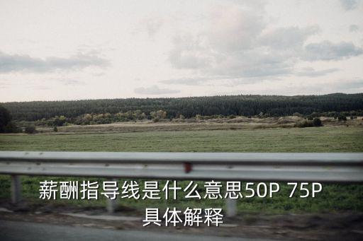 薪酬指導線是什么意思50P 75P 具體解釋