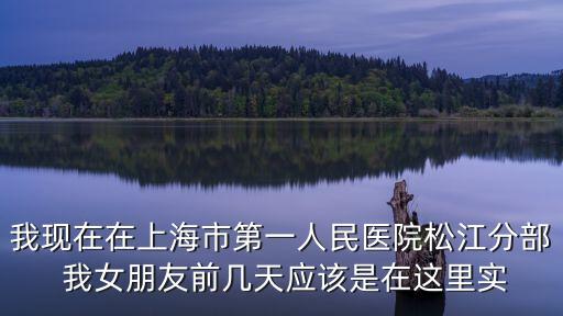 我現在在上海市第一人民醫院松江分部 我女朋友前幾天應該是在這里實