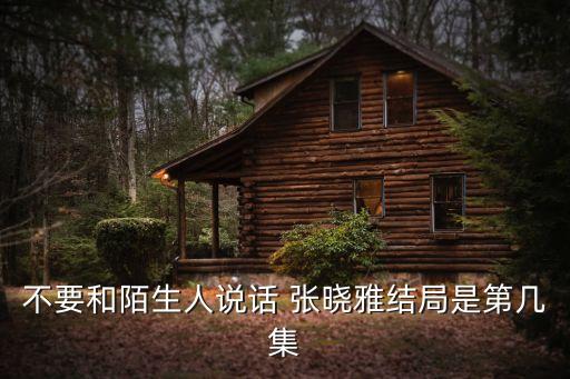 不要和陌生人說(shuō)話 張曉雅結(jié)局是第幾集