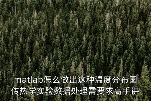 matlab怎么做出這種溫度分布圖傳熱學實驗數據處理需要求高手講