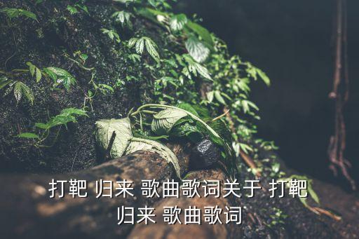 打靶歸來歌曲播放