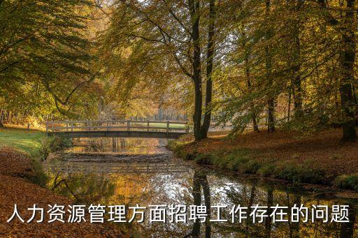 人力資源管理方面招聘工作存在的問題
