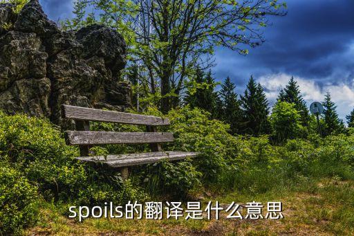 spoils，spoil有哪些意思