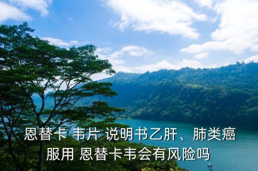 恩替卡韋片說明書,治療乙肝的藥替卡佛是什么藥?