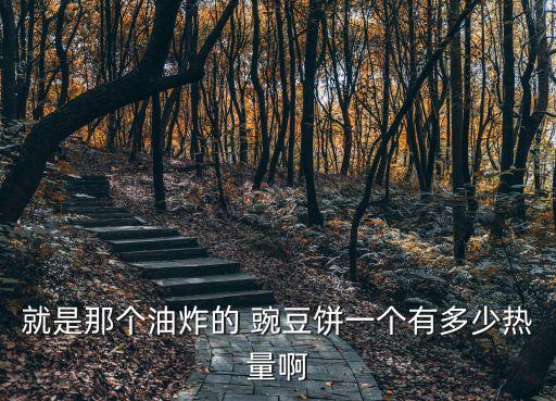就是那個油炸的 豌豆餅一個有多少熱量啊