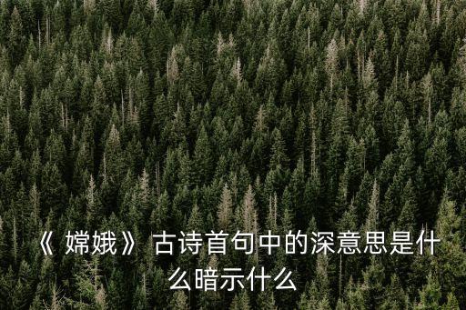 嫦娥古詩的意思,嫦娥做月餅中秋節的習俗也由此形成