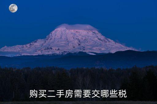 購買二手房需要交哪些稅