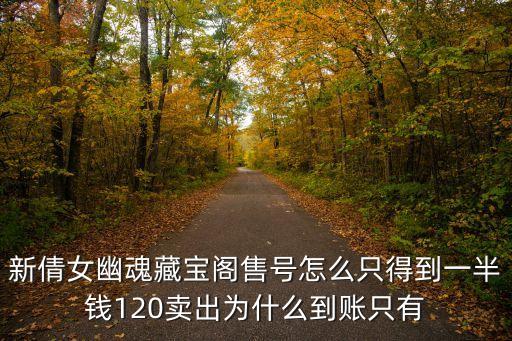 新倩女幽魂藏寶閣售號怎么只得到一半錢120賣出為什么到賬只有