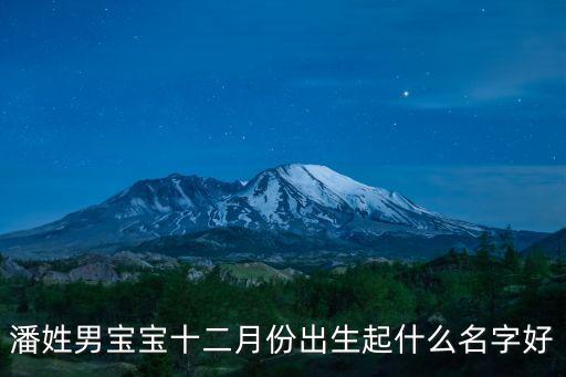 潘姓男寶寶十二月份出生起什么名字好