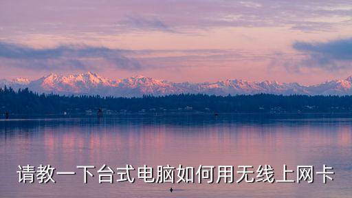 請(qǐng)教一下臺(tái)式電腦如何用無線上網(wǎng)卡