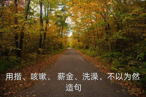 用揩、咳嗽、 薪金、洗澡、不以為然 造句