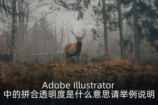 Adobe Illustrator中的拼合透明度是什么意思請舉例說明