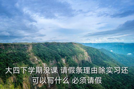 大四下學(xué)期沒(méi)課 請(qǐng)假條理由除實(shí)習(xí)還可以寫(xiě)什么 必須請(qǐng)假
