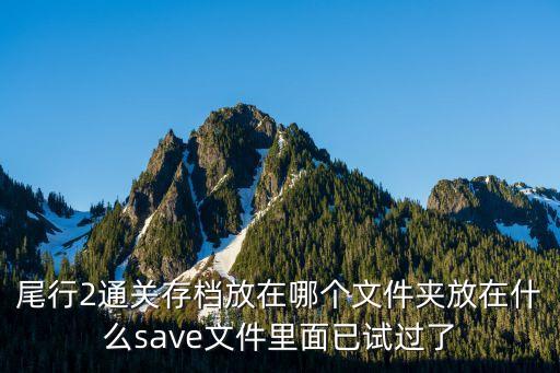 尾隨2，尾行2通關(guān)存檔放在哪個(gè)文件夾放在什么save文件里面已試過(guò)了