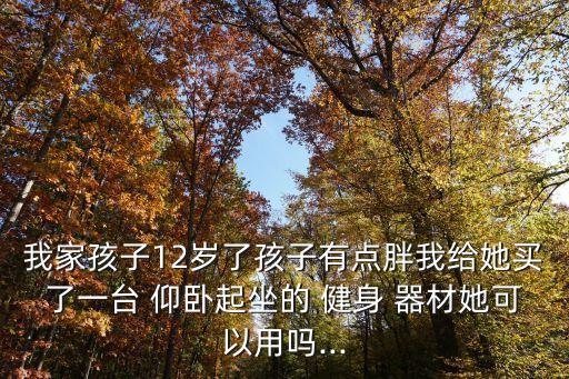 我家孩子12歲了孩子有點胖我給她買了一臺 仰臥起坐的 健身 器材她可以用嗎...