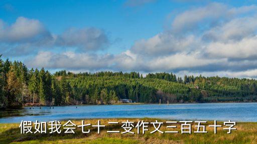 假如我會七十二變作文三百五十字