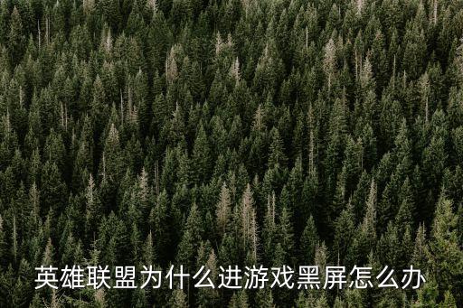 lol進游戲黑屏，lol在進去游戲的時候黑屏是什么情況